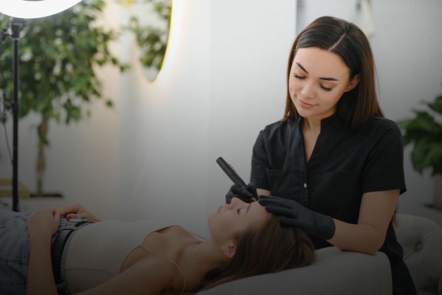 Micropigmentación de cejas en pieles grasas