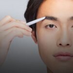 Técnica combinada en cejas masculinas